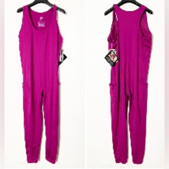 J.Dow Fitness magenta sleeveless jumpsuit sz XXL - Picture 7 of 13